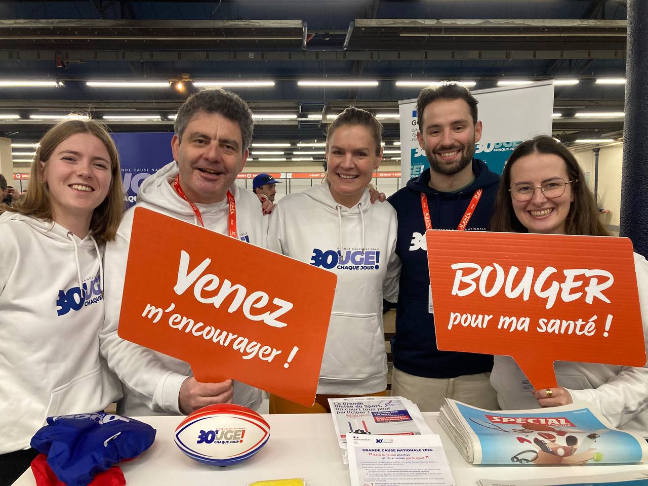 Lucile Woodward sur le stand de la GCN